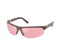 Brown frame with pink mirrored lenses - female - Miu Miu - Sunglasses - Brown - 70 MM - Accessories 70 MM
