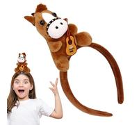 Brown Furry Ears Headband - Comfortable Accessory with Violin Decoration - Complement for Equine Costumes | For Parties Costumes Representations Children Young Adults Festival De Pri
