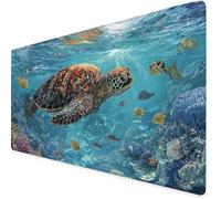 Brown Gaming Mouse Pad Sea Turtles Large Mouse Mat Comfortable Mousepad with Smooth Cloth Surface, Textured Wear Resistant, Improved Precision and Speed, Mousemat 1500x800x3mm,Office Product K7-124