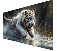 Brown Gaming Mouse Pad Tiger Large Mouse Mat Comfortable Mousepad with Smooth Cloth Surface, Textured Wear Resistant, Improved Precision and Speed, Mousemat 1000x500x3mm Office Product for Men K7-586
