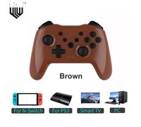 (Brown) GAMINJA Wireless Gamepad BT Gaming Controller for Nintendo Switch Lite PS3 Game Console Smart TV Box Wind 7 8 10 PC Joystick