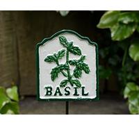 Brown & Ginger Colourful Hand-Painted Garden Herb Signs - Six Herb Styles Available (Basil)