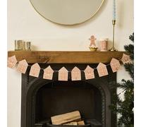 Brown Gingerbread House Christmas Garland - Festive Hanging Holiday Decoration, 2m