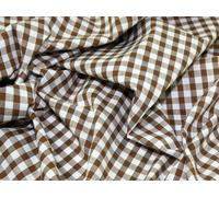 Brown Gingham Fat Quarter **Free UK Post** Check Material ¼” Gingham Check Polycotton Fabric Fat Quarters Check Checked Sewing Patchwork Craft Dorothy 1/4" Chequered Check Fabric