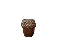Brown Glass Autumn Acorn Candle Holder 9cm Melody Maison Brown One Size