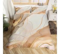 (Brown Gold, Super King(No Comforter)) Homewish Light Purple Marble Bedding Set Gold Abstract Fluid Marbling Duvet Cover For Men Women Bronzing Sequins Marble Grain Double Comforter Cover F