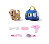 (Brown, Golden Retriever + Pet Shelf + Accessori) Electric Puppy Plush Toy, 1 Set Cute Simulation Dog Toy, Doll Toy, Play House Toy, Birthday Gift for Girls, Toy for 3 Years Old & Above