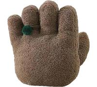 (Brown) Hand Shaped Sofa Cushion - Hand Shape Plush Throw Pillow - Decorative Sofa Cushion, Solid Color Lumbar Pillow, Five-Finger Palm Plush for Home 15