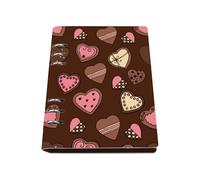 Brown Heart Cookies A5 Notebook, Pu Leather A5 Notebooks, Lined Paper Pretty Notebook 180Pages/90Sheets, Jotters for Office, Lined Journal for Meeting, Study Essentials Women Man