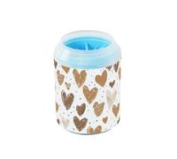 Brown Heart Portable Dog Foot Washer Soft Silicone Bristles Pets Cleaning Kit for Dogs Cats limpiador de patas para perro