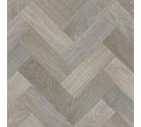 Brown Herringbone Pattern Anti-Slip Wood Effect Vinyl Flooring For LivingRoom, Hallways, Kitchen, 2.8mm Vinyl Sheet-2m(6'6") X 3m(9'9")-6m²
