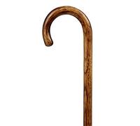 Brown Hickory Wood Crook Walking Stick Cane Rustic