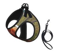 Brown Highland Cattle,Pet Harness,Adjustable Reflective Dog Harness,Pet Leash Vest,M