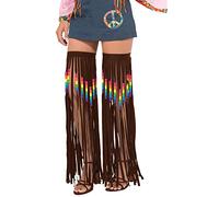Brown Hippie Leg Garlands WIth Beaded & Fringed Design (Pack of 2) - Perfect Accessory for Festivals, Summer Fun, & More Halloween