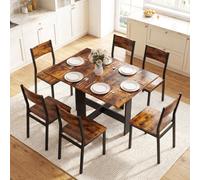 (Brown) HOMCOM Wooden Folding Table Writing Desk
