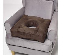 (Brown) HOMESCAPES Faux Suede Coccyx Cushion