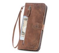 (brown, Honor X7A 4G) Flip Leather Phone Case For Samsung Galaxy A53 A73 A33 A23 A13 A14 A34 A54 A21S A22 A32 A52 A30 A50 A70 A51 A71 Zipper Wallet Multi Card Cover Coque