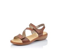 Brown Hook & Loop Sandals for Women | Rieker Brown 40
