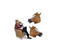 (Brown Horse) Horse Head Mask Dance Party Cute Animal Headdress