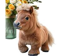 (Brown) Horse Robot - Cute Plush Electric Interactive Simulation Smart Horse - Realistic Electronic Plush Companion, Robotic Pet for Birthday, Boys Girls