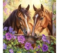 Brown Horse Stable 300 Piece Jigsaw Puzzles for Adults 35x35cm, adult jigsaw puzzles 300 Pieces, Challenging&Brainteasing Puzzle Family Games, Beautiful Decoration puzzle