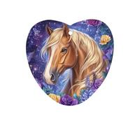 Brown Horse with Long Blonde Mane Cute Car Air Fresheners Long Lasting Scent Car Mirror Hanging Scented Cards Tablets Love form