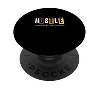 Brown Hustle Harder Brown Graphic PopSockets Adhesive PopGrip