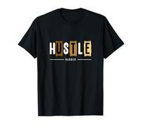 Brown Hustle Harder Brown Graphic T-Shirt