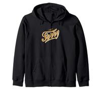 Brown I Ain't Sorry Brown Graphic Zip Hoodie
