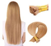 Brown I Tip Real Human Hair Extensions for Thicker To Add Volume Long-Lasting No Damage 22Inch 50g I Tip Extensions Straight Natural Remy Hair,20inch