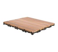 Brown Interlocking Wood Plastic Floor Tiles for Garden Deck Use | Open Drainage Design, Easy Splicing Setup, Balcony and Patio Covering, Outdoor Decoration for Apartment Spaces