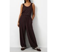 Brown Jersey Balloon Leg Jumpsuit 16