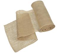 Brown Jute Cloth Burlap Table Runner Cotton Linen Rustic Hessian Foldable Practical Craft for Making