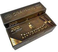 Brown King Size Regular Empty Filter Tubes with Gold Ring - 400 Count (24mm Filter)