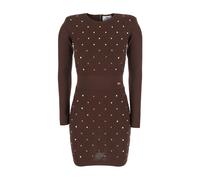 Brown Knit Dress with Abito DI Maglia - female - Elisabetta Franchi - Short Dresses - Brown - M - Dresses M