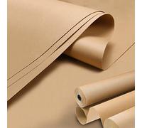 Brown Kraft Paper Roll| 100% Pure Kraft| Eco-Friendly, Recyclable & Biodegradable Paper| Wrapping & Packing Paper Roll| Ideal for DIY, Arts, Crafts, Gifts, Postal, Shipping, Wrapping (500mmx50M)