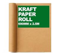 Brown Kraft Paper Roll 690MM x 2.5M - Heavy Duty Brown Kraft Wrapping Paper Roll for Giftwrap, Parcel Packing, Arts & Craft