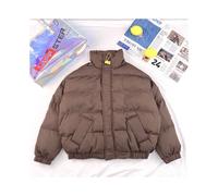 (Brown, L) Waterproof Winter Coat Y2k Solid Harajuku Puffer Jacket Men Oversized Black Bubble Coat Korean Fashions Hooded Parkas