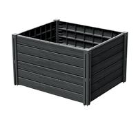 (Brown, L75.6cm x W61.8cm x H46) Raised Plant Bed Box Garden Vegetable Grow Bedding Plastic Decorative Modular