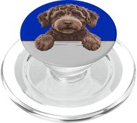 Brown Labradoodle Cute Peeking Doodle Puppy Dog PopSockets PopGrip for MagSafe