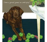 Brown Labrador Greetings Card - Great Game
