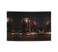 Brown Labrador Retriever Banner Party Decor Backdrop Banner Birthday Party Photography Background Decorations 47 x 71 Inch Flag Indoor Outdoor Wall Decor Banner Party Supplies Favors