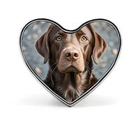 Brown Labrador Retriever Buttons Pin Memorial Boutonniere for Wedding Groom Bride, Customize Lapel Heart Pin for Christmas, Men Women Costume Decorative Fashionable Brooches