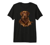 Brown Labrador Retriever Chocolate Lab Mom Dog Dad Premium T-Shirt