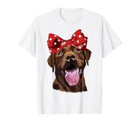 Brown Labrador Retriever Chocolate Lab Mom Dog Mama Dad Value Graphic T-Shirt, Men, White, S