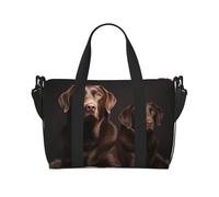 Brown Labrador Retriever Crossbody Travel Bag - Water-Resistant Carry-On Handbag, Large Capacity Gym Bag