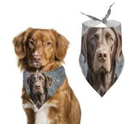 Brown Labrador Retriever Dog Bandanas Adjustable Bib Party Pet Decorations Cute Dog Triangle Scarfs for Small Medium Puppy Cat Costume Accessory