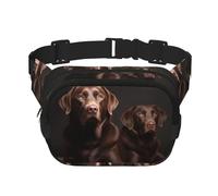 Brown Labrador Retriever Fanny Pack For Women Waterproof Adjustable Belt Bags Waist Pack Fashion Casual Crossbody Bags Bum Bag For Running Workout Hiking Traveling, Black, One Size
