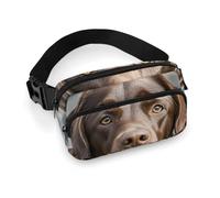 Brown Labrador Retriever Fanny Pack with Multiple Pockets, Personalized Waist Bag with Zipper, Multifunctional Bum Bags for Travel, Belt Bag with Adjustable Strap, Crossbody Bags