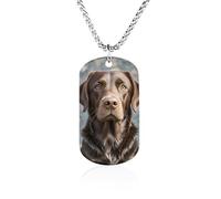 Brown Labrador Retriever Necklace Gift for Girlfriend Boyfriend, Long Chain Pendant Custom with Picture, Personalized Necklace Gift for Christmas Anniversary Family Birthday Valentine's Day